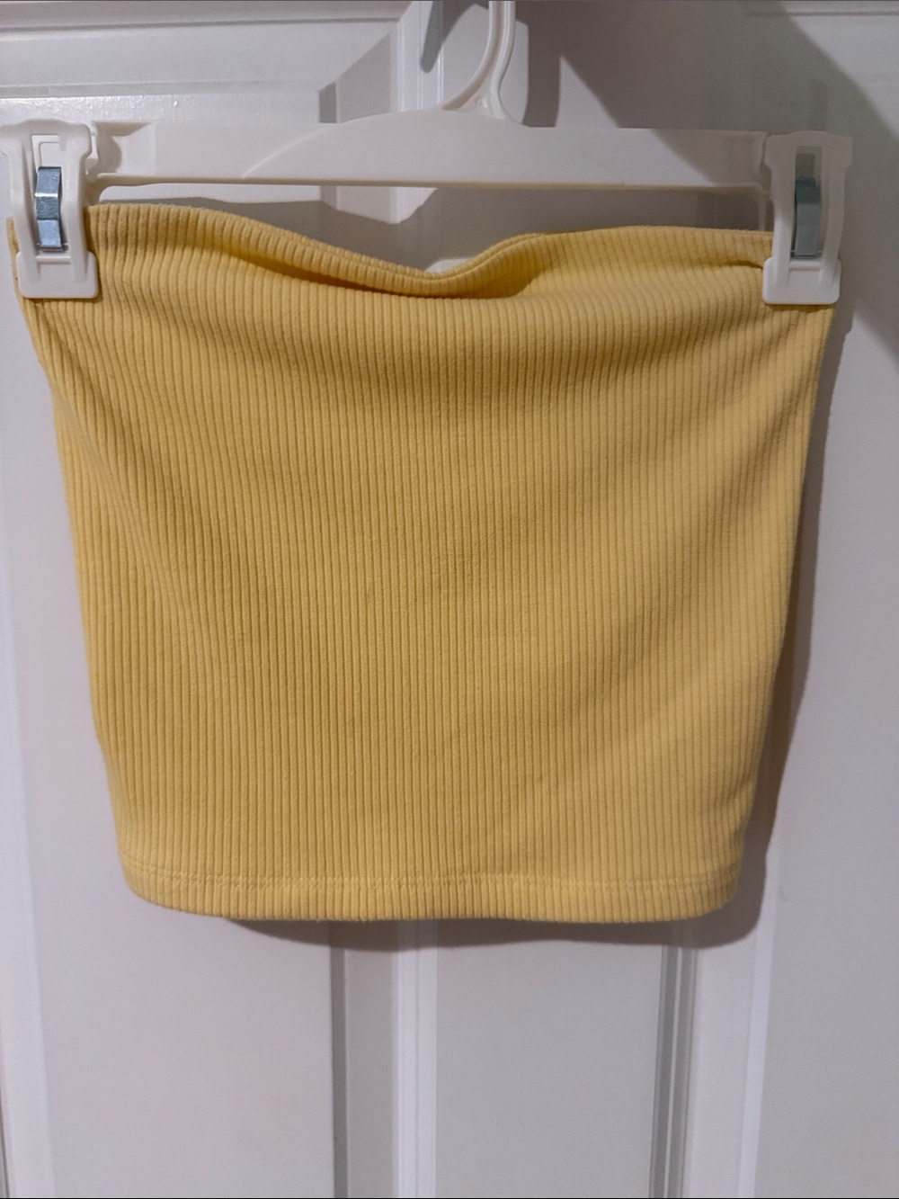 American Eagle Yellow Ribbed Tube Top